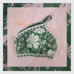 Farm Rio One Shoulder Macaw Print Blouse